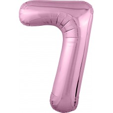 Кулька повітр. фольгована 40/102cм Цифра-7Slim рожевий фламінго 755419/Agura/