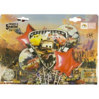 Набор шариков воздушных фольгированных Тачки 5 шт (10) Т-049 Набор шариков воздушных фольгированных Тачки 5 шт (10) Т-049