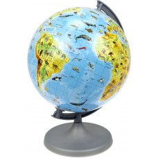 Глобус 220 мм зоологический с описанием, 1: 6000000, в коробке 2243