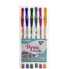 Набор ручек гелевых Yes Classic 6 цветов (10) (200) 420371