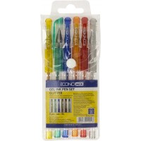 Набор ручек шариковых Economix Glitter 6 цветов (12) E11951