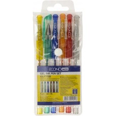 Набор ручек шариковых Economix Glitter 6 цветов (12) E11951