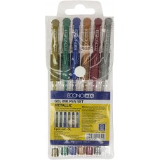 Набор ручек шариковых Economix Metallic 6 цветов (12) E11952