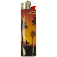 Зажигалка кремниевая Bic J23 Миди пальмы (50) (600) 991959