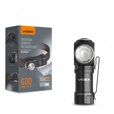 Ліхтар налобний акумуляторний Videx 600 lm, 5700 K, LED 3 режими VLF-A055H
