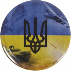 Значок 56 мм металлический Трезубец