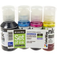 Чорнило к-кт ColorWay Epson L-4150/4160/6160/6170 127мл+3х70мл black,cyan,magenta,yellow