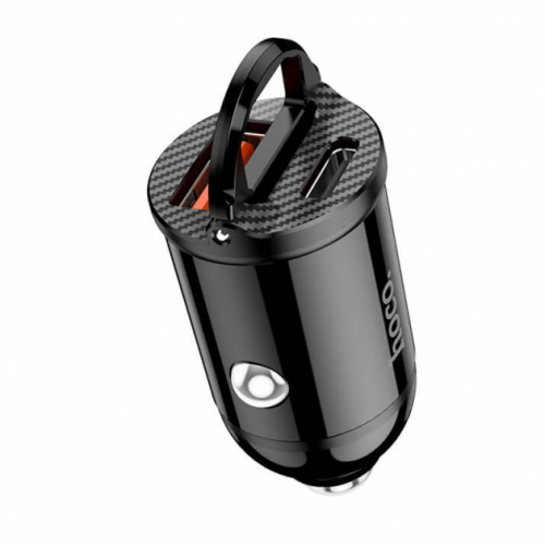 Зарядний пристрій автомобільний Hoco швидка зарядка Type-C 1USB 3A 30W black NZ2  