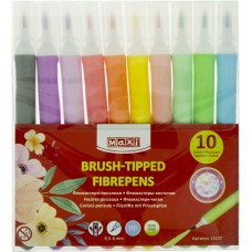 Фломастеры-кисточки Maxi Brush-Tipped Jumbo 10 цветов пастельных (12) MX15237