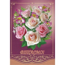 Листівка Вітаємо! А3 Фоліо 2636