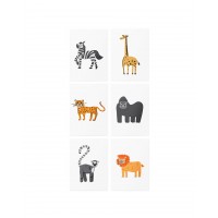 Временные тату с дополненной реальностью African Animals AR Set  TATTon.me