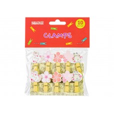 Прищепки для декорирования Maxi Cats&Flowers 10 шт с веревкой 130 мм (20) MX62589