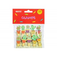 Прищіпки для декорування Maxi Cactus 10шт з мотузком 130мм MX62591(20)