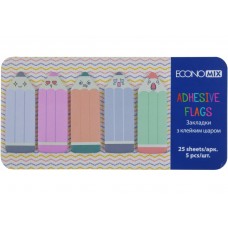 Стікери-закладки паперові Economix Fun Pencils 18 х50 мм 125 шт 5 кольорів (24) E20963