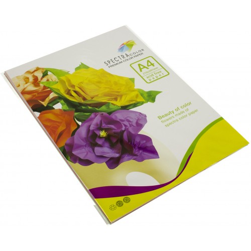 Бумага цветная А4 80 г/м пастель 5х10 Spectra Color-Rainbow Pack Light IT 82 Т 50 шт (22) (25)