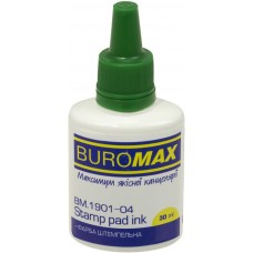 Штемпельная краска Buromax 30 мл зеленая (12) (288) 1901-04