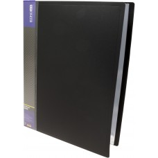 Папка Economix  A4 с 60 файлами черная (6) E30606-01