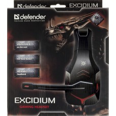 Наушники Defender Excidium 2.2 м red/black микрофон 64540