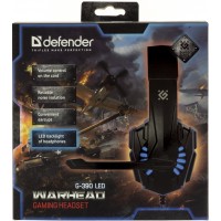 Наушники Defender Warhead G-390/64039 1.8 м Led black/blue микрофон