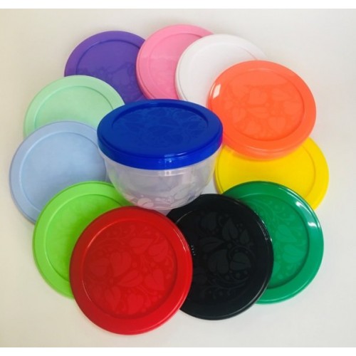 Банка с крышкой Кристалл 0,6 л с узором БП-018