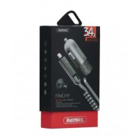 Зарядное устройство авто. Remax1 USB и lighting и microUSB 3.4 A black RCC103