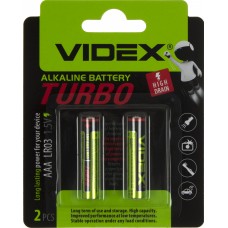 Батарейки Videx Turbo LR-03 блистер 2шт (10)