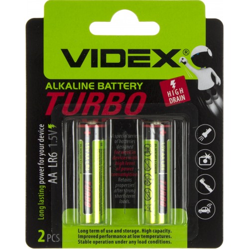 Батарейки Videx Turbo LR-06 блистер 2шт (10)