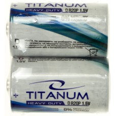 Батарейки Titanum R-20/пленка 2 шт (6) (144)