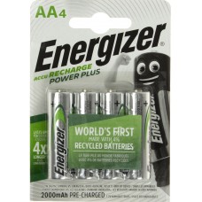 Аккумуляторы Energizer Power Plus Ni-Mh R-06,2000 mAh/ блистер 4 шт (12)