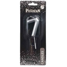 Свічка в торт Цифра-7 срібло 4,5см Pelican (1) (100) (800) 864527 