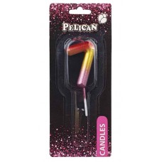 Свічка в торт Цифра-7 райдужна 4,5см Pelican (1) (100) (800) 864567 