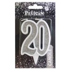 Свічка ювілейна 20 років, 7см золото (1) (32) 867120Pelican