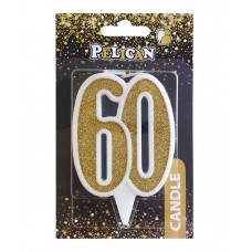Свічка ювілейна 60 7 см золото Pelican (1) (32) 867160 