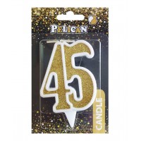 Свічка ювілейна 45 7 см золото Pelican (1) (32) 867145