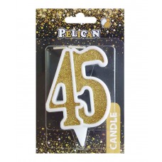 Свічка ювілейна 45 7 см золото Pelican (1) (32) 867145