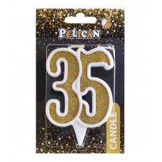 Свічка ювілейна 35 7 см золото Pelican (1) (32) 867135