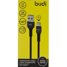 USB-кабель > Type-C Budi 2.4A 1 м black Breidon DC210T