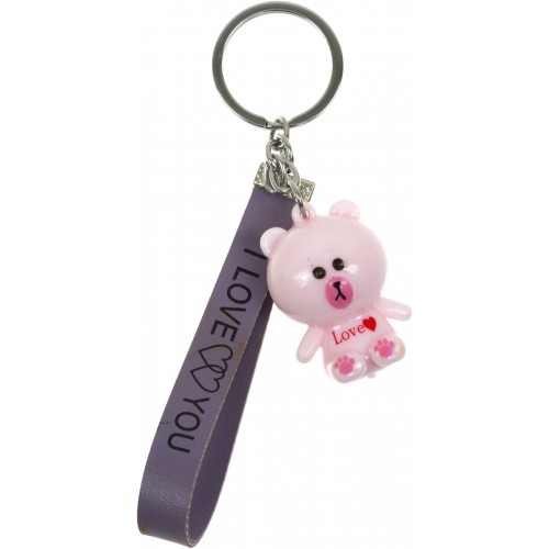 Брелок пластиковый Мишка с лентой I love you (12) (600) №3067