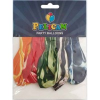 Набор шариков воздушных 12 / 30см агат ассорти 5 шт (1) 1205-6888 Pelican