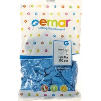 Кулька повітряна латексна 8/21см блакитна Gemar (100) A80/80091 