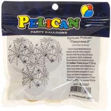 Набор шариков воздушных латексных 12 30см Паутина-2 10 шт Pelican (5) 828997