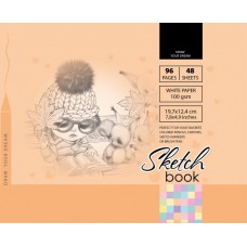 Скетчбук A6 48 листов чистые листы, матовая ламинация (16) №БК208 / 10/21414 Мандарин