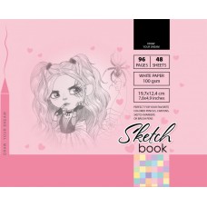 Скетчбук A6 48 листов чистые листы, матовая ламинация (16) №БК208 / 11/21415 Мандарин