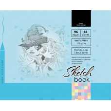 Скетчбук A6 48 листов чистые листы, матовая ламинация (16) №БК208 / 14/21418 Мандарин