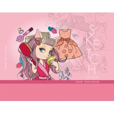  Скетчбук 48/100 A6 чистые листы,матовая ламинация (16) №7БЦ/БК208/26/8434/21607 Мандарин