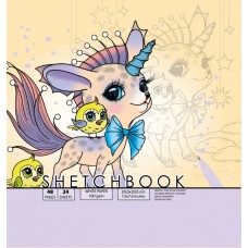  Скетчбук 24/100 B5 чистые листы, матовая ламинация Мандарин (10) №7БЦ/БК201/17/21582