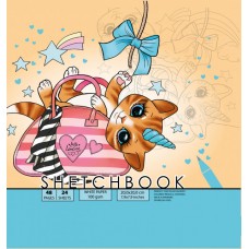 Скетчбук 24/100 B5 чистые листы, матовая ламинация Мандарин (10) №7БЦ/БК201/20/21585