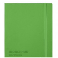 Щоденник шк. шкірзам. B5 CoolForSchool CF29936-04 з тисненням 48арк,зелений(36)