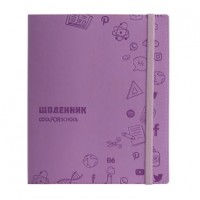 Щоденник шк. шкірзам. B5 CoolForSchool CF29936-12 з тисненням 48арк,бузковий(36)