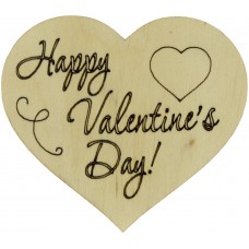 Серце Happy Valentine's Day! 6х8 см фанера (5)